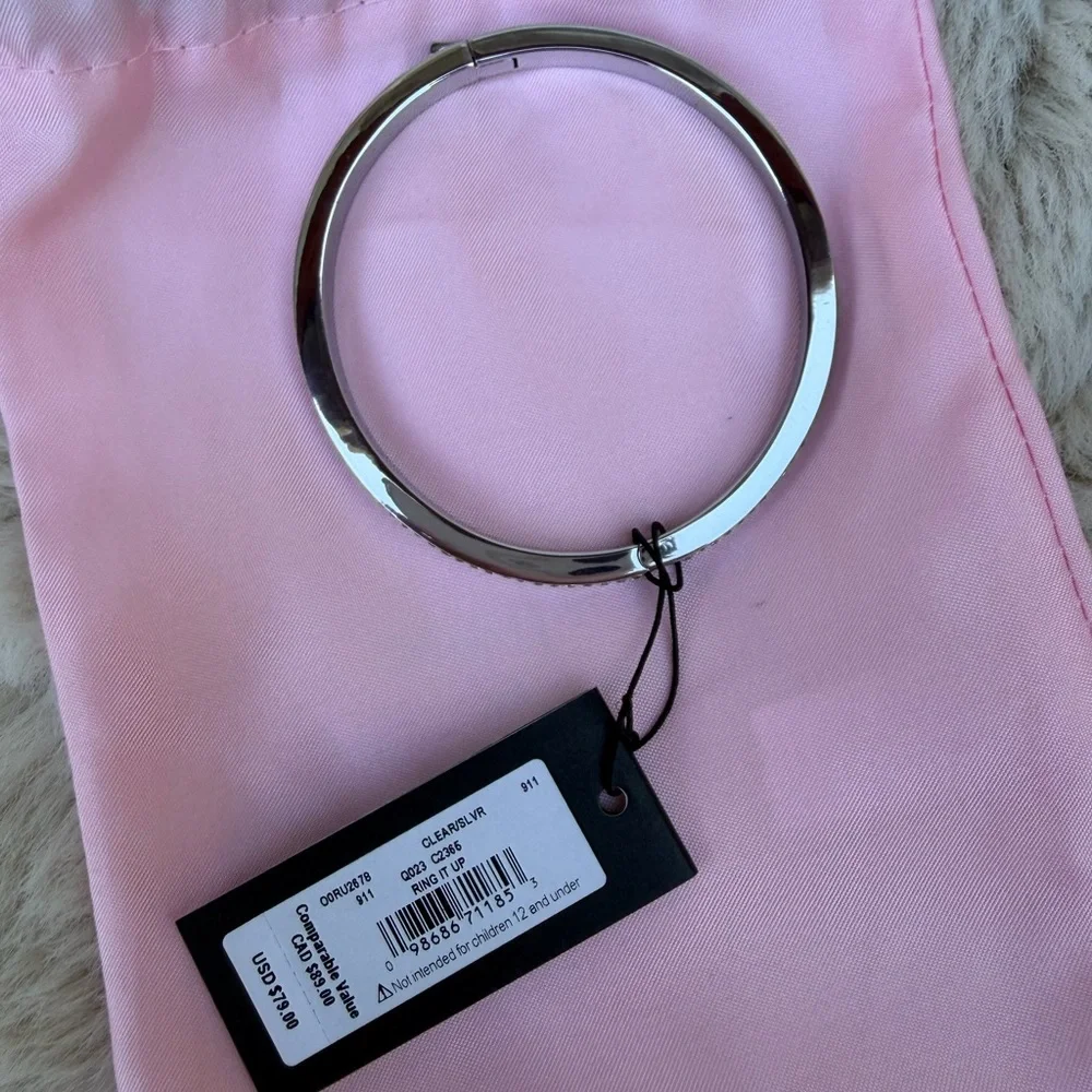 kate spade Silver Hinged Bangle Bracelet